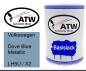 Preview: Volkswagen, Dove Blue Metallic, LH5U / X2: 500ml Lackdose, von ATW Autoteile West.